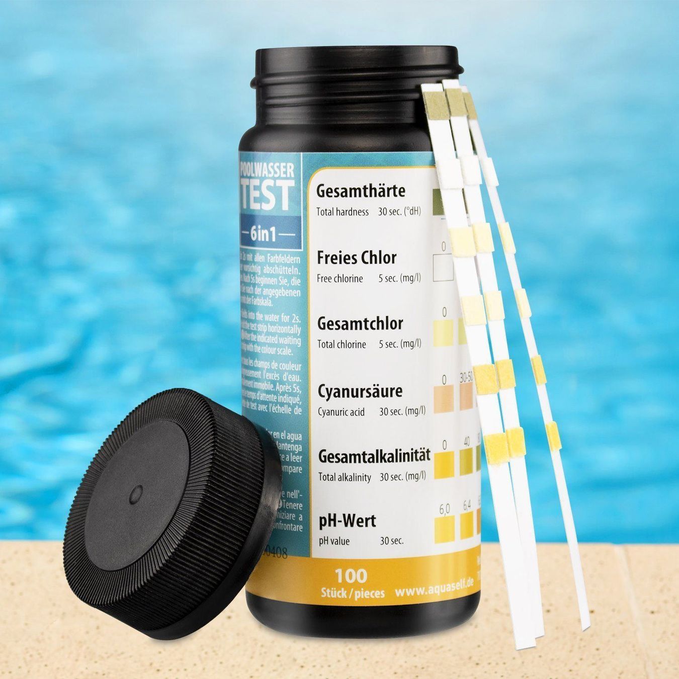 Piscine: Poolwasser testen, Pool Teststreifen – Nuovo e nell'imballaggio originale da Steinmaur venduto da umweltcheck 5