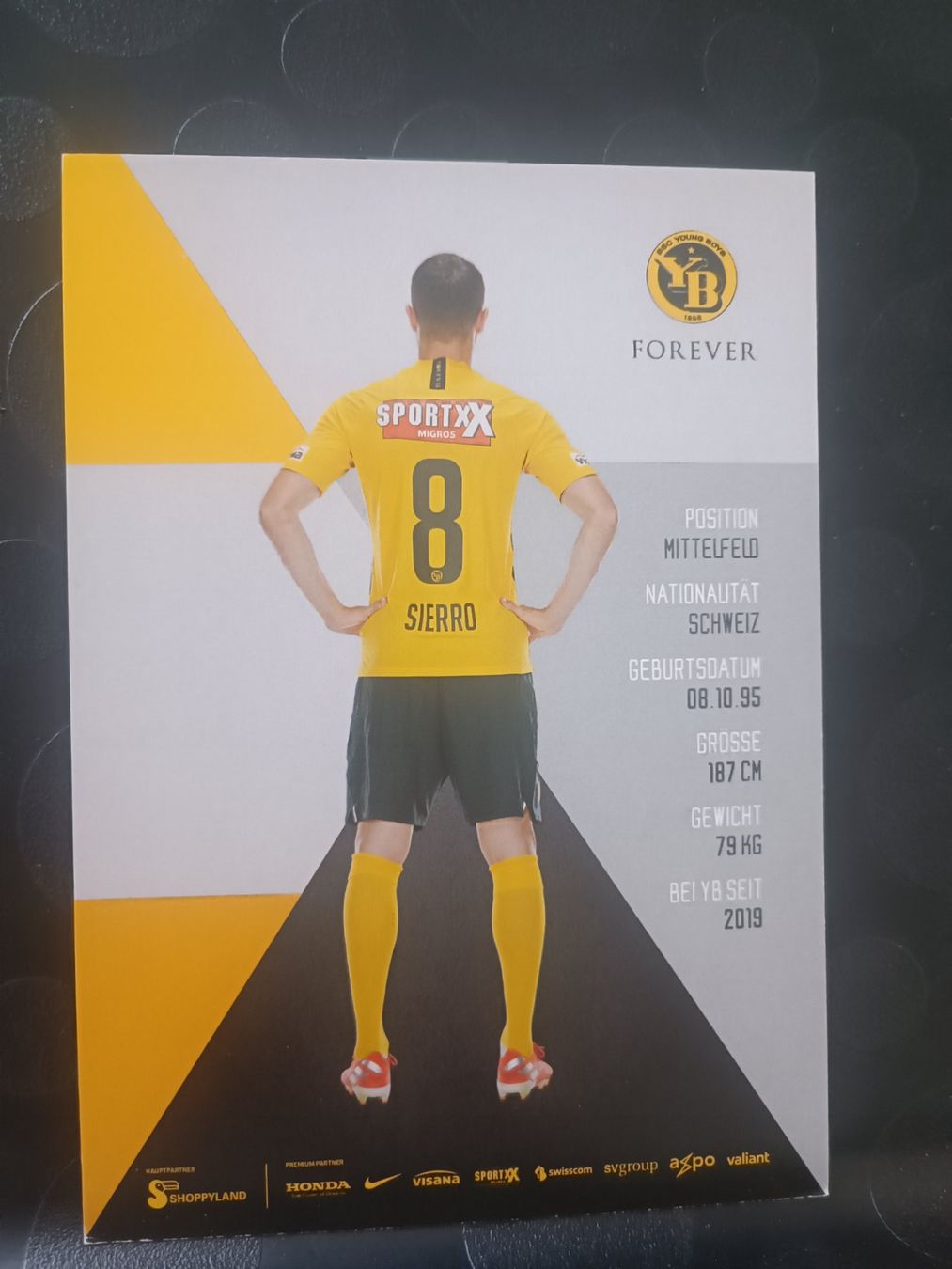 Autographes: Vincent Sierro - YB Bern - handsignierte Karte – D'occasion à Menziken par Artographs 1