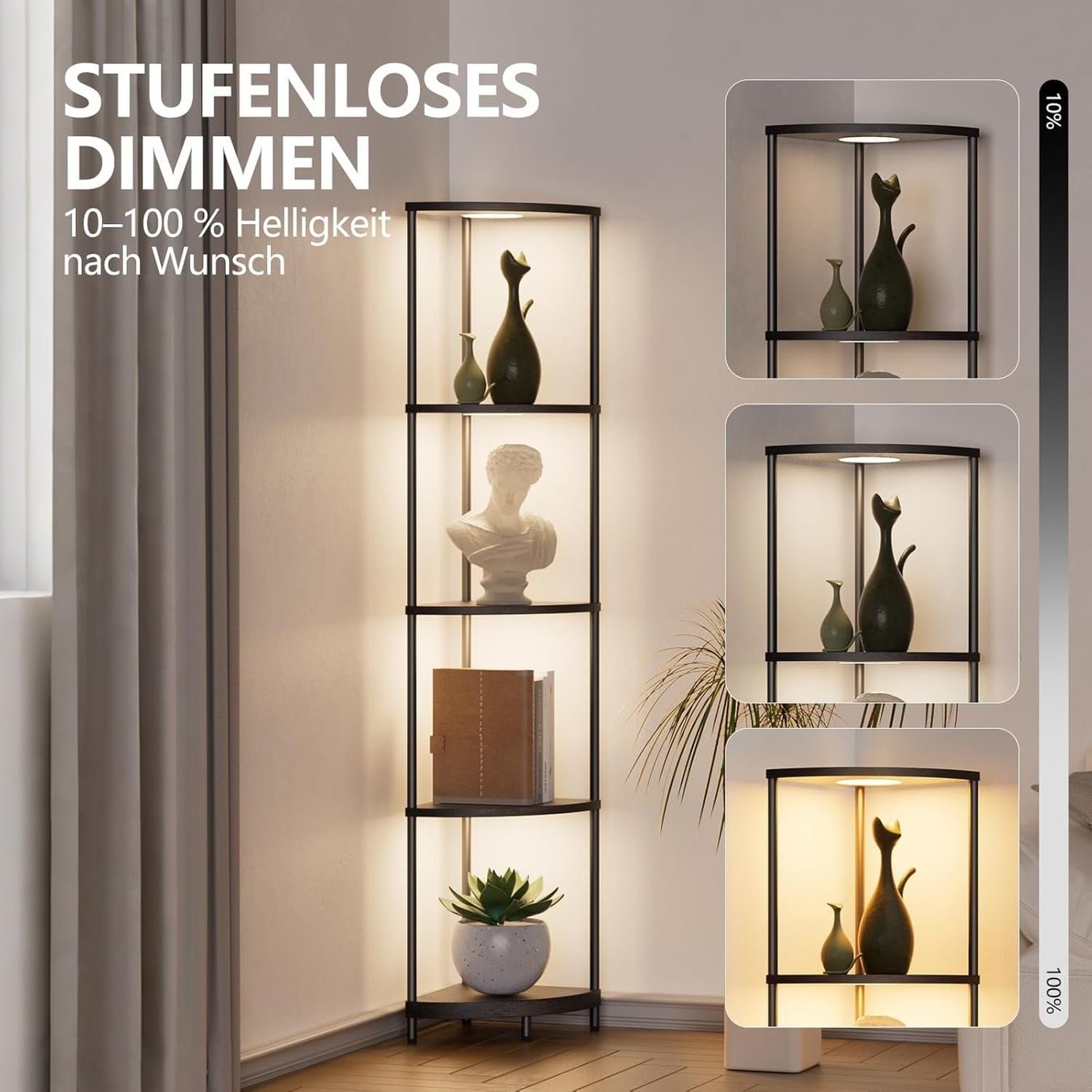 Lampade: Stehlampe mit Regal Dimmbar – Nuovo e nell'imballaggio originale da Gränichen venduto da omniadeals 6
