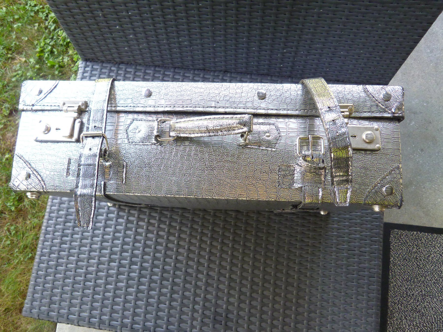 Valises de voyage: silbriger Koffer   speziell – D'occasion à Dättlikon par Mamakuga 3