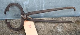 ANTIKE SCHMIEDEZANGE handgeschmiedet L. 41cm rund 34