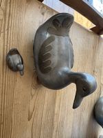 Déco Canard Vintage en Étain - Ensemble de 3 Pièces