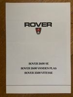 ROVER 2600 SE/Vanden Plas & 3500 V8 Vitesse Prospekt Schweiz