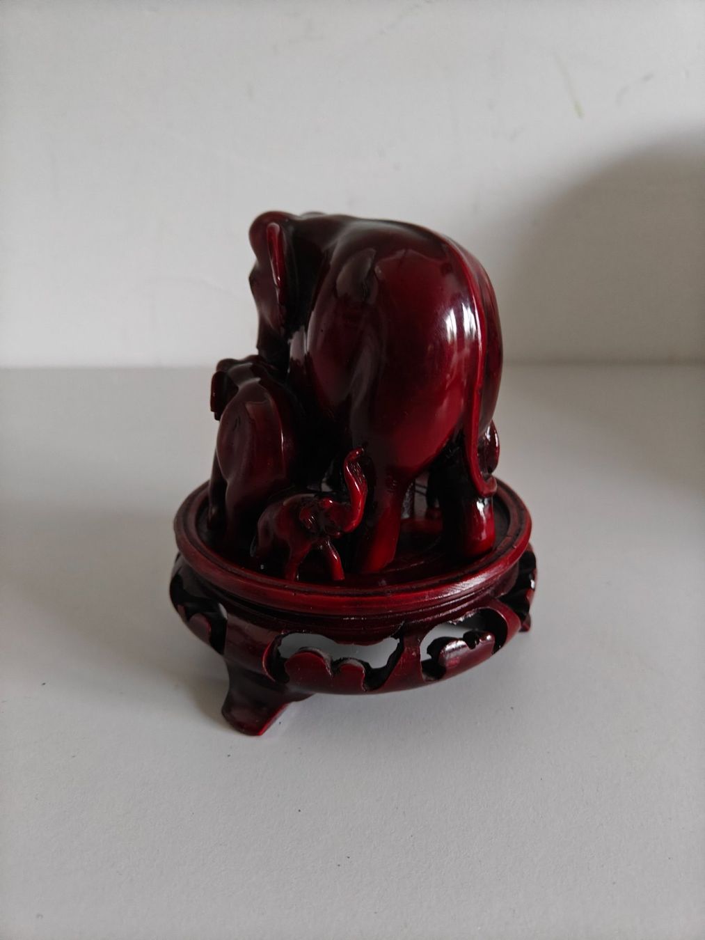 Sculture & Statue: Elefanten-Figur Mahagoni geschnitzt - Mutter mit Kalb – Usato da Birr venduto da DisDas 2