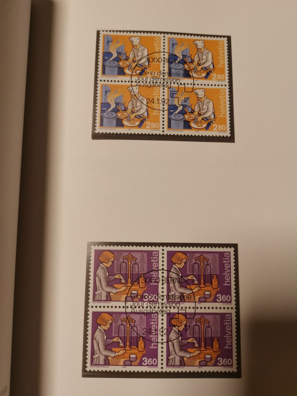 Tutti i francobolli: Briefmarken Schweiz 1990 - 1996, Einzelmarken, Viererblocks – Usato da Diessbach b. Büren venduto da eicrog 3