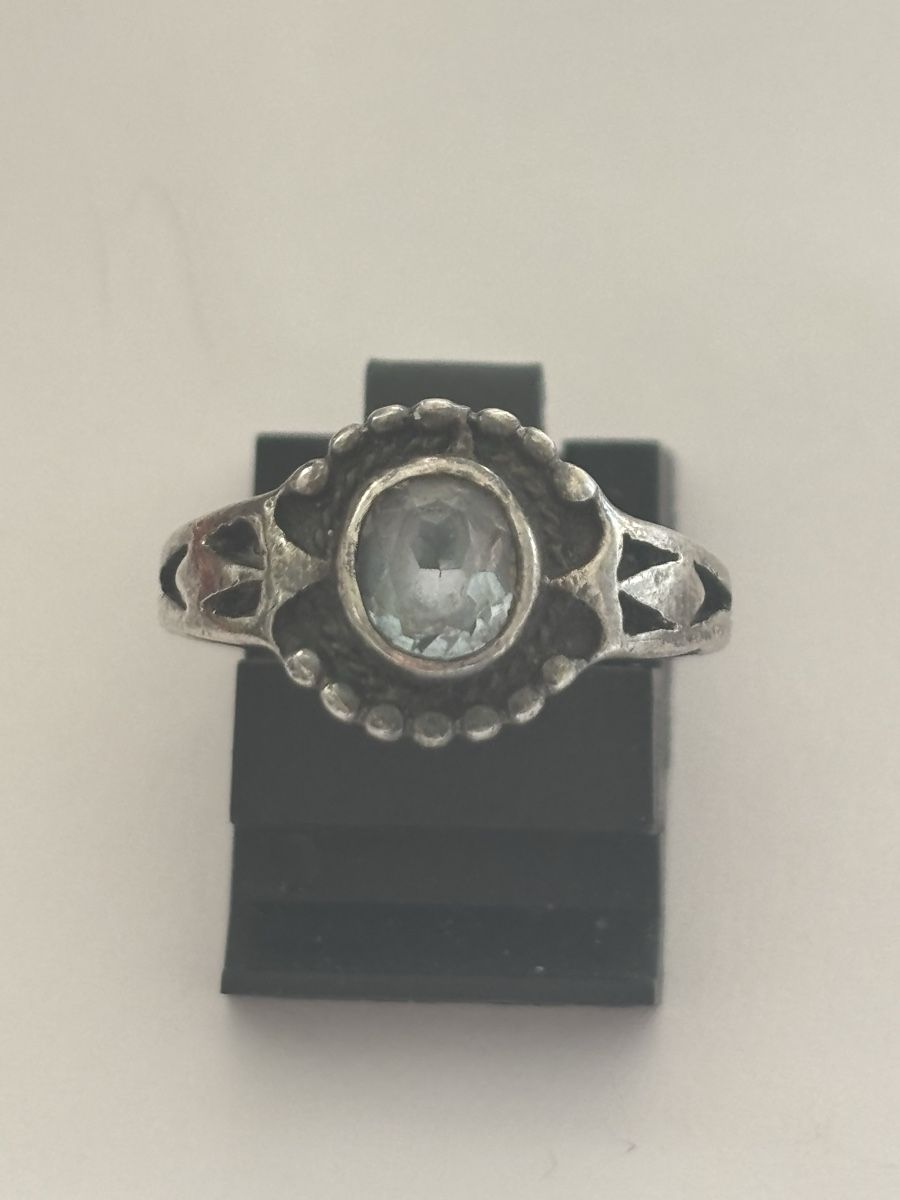 Anelli: Silberring 925 mit hellblauem Stein Vintage Zustand – Usato da Langnau am Albis venduto da flusspflege 1