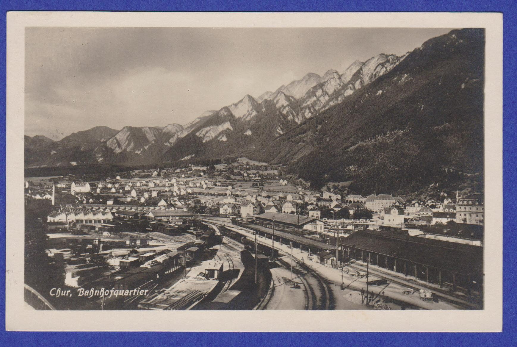 Ansichtskarten: Chur  (+ Bahnhof-Quartier) -  3 alte Ansichtskarten 1920er-J – Gebraucht aus Vitznau von Ropaku 1
