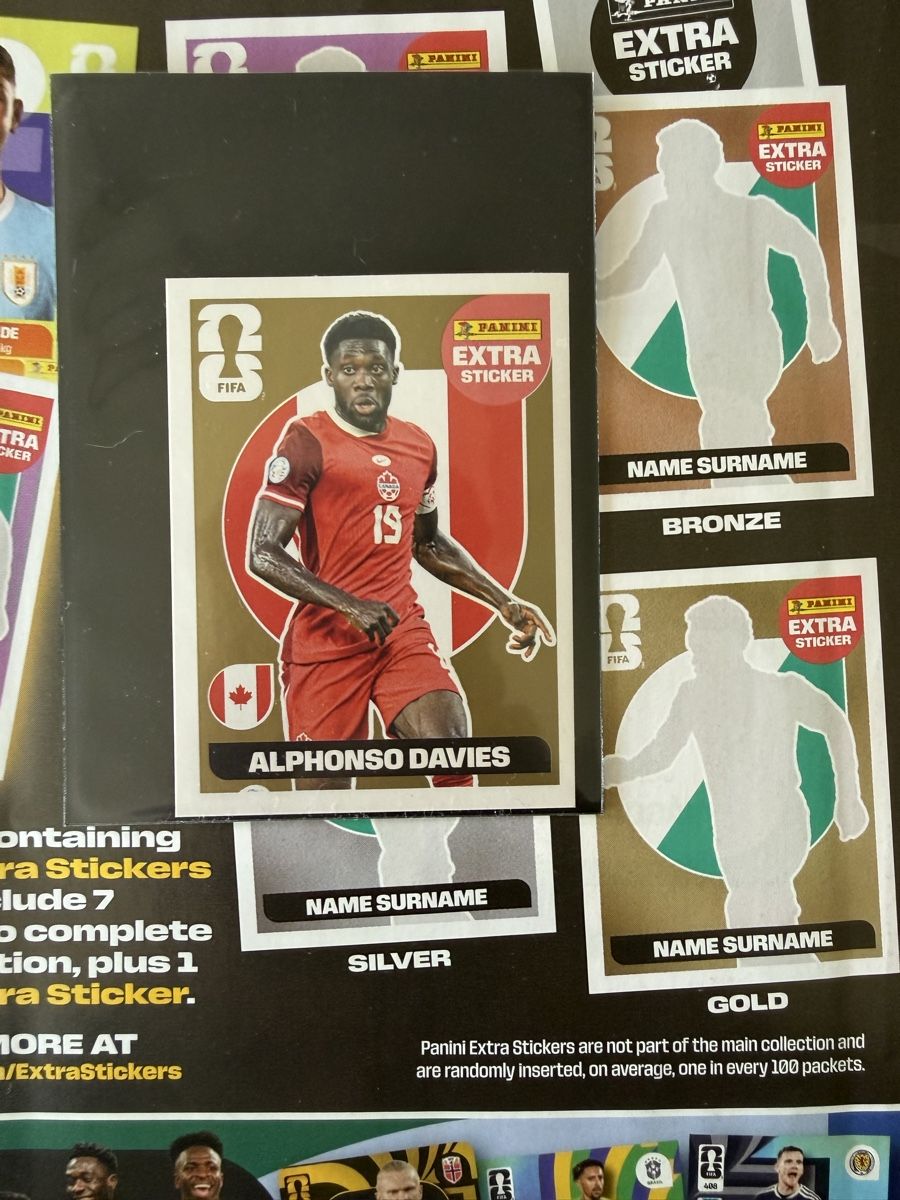 Panini Carte collezionabili: Panini Extra Gold Sticker - Alphonso Davies – Nuovo (secondo la descrizione) da Seon venduto da Manfred27