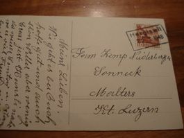 Osterkarte 1948, Eckstempel Hergiswil