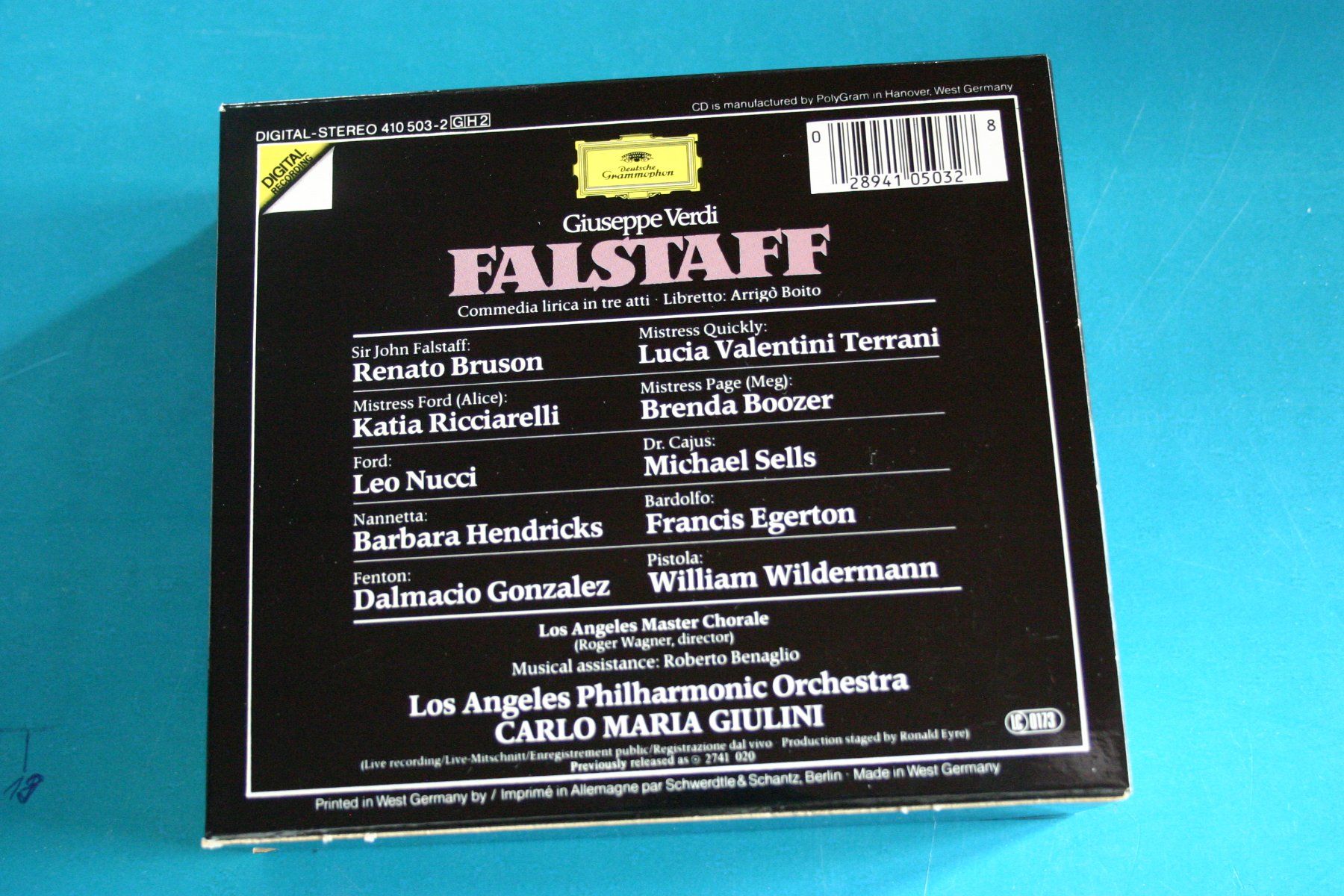 CDs: VERDI FALSTAFF – D'occasion à Winkel par Gallica 1