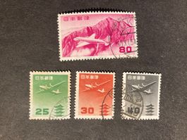 Japan 1952 Lot Flugzeug über Horyu-ji-Pagode gestempelt