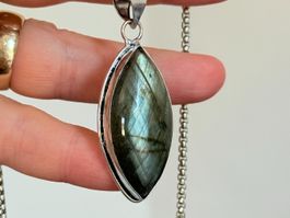 Collier Labradorite Marquise Massif Neuf