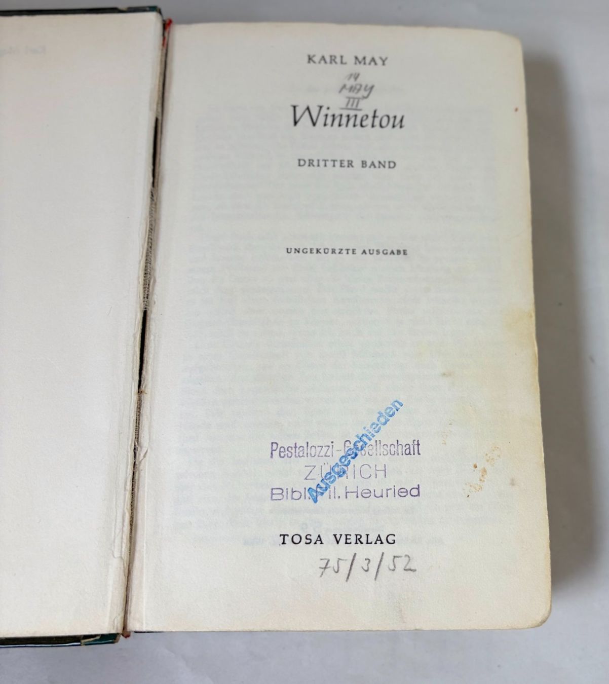 Libri: Karl May - Winnetou I & III – Usato da Zürich venduto da Drahtzug 2
