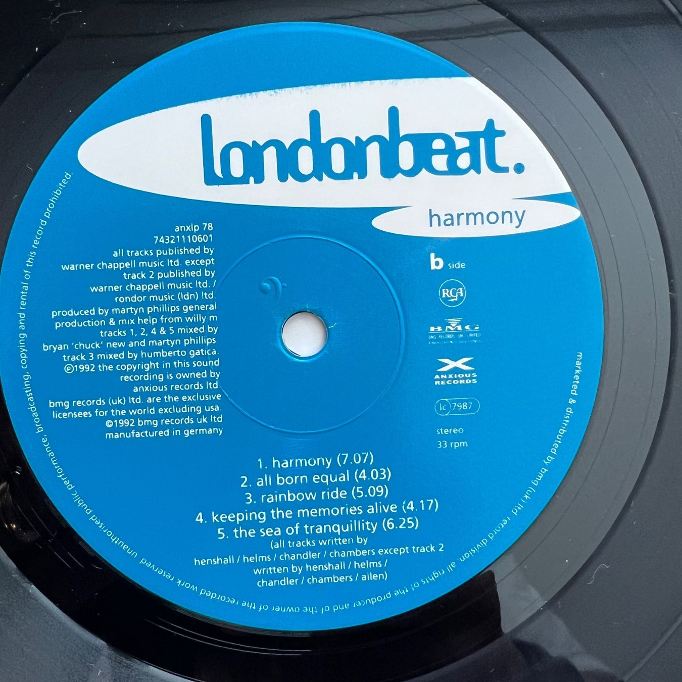 Schallplatten: Londonbeat - Harmony / 1. EU-Press. 1992 - TOP – Gebraucht aus Gais von soundcave57 4