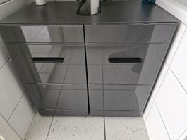 Badezimmer Unterschrank in Anthrazit glanz, fast Neuwertig