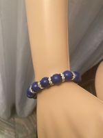 Lapislazuli mit Ziersteinen Armband Modeschmuck, 20cm