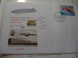 Sonderbrief Flug Zeppelin NT 203, mit Bordsiegel + Vignette