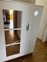 Kleiderschrank weiss mit Spiegel, gebrauchter Zustand
