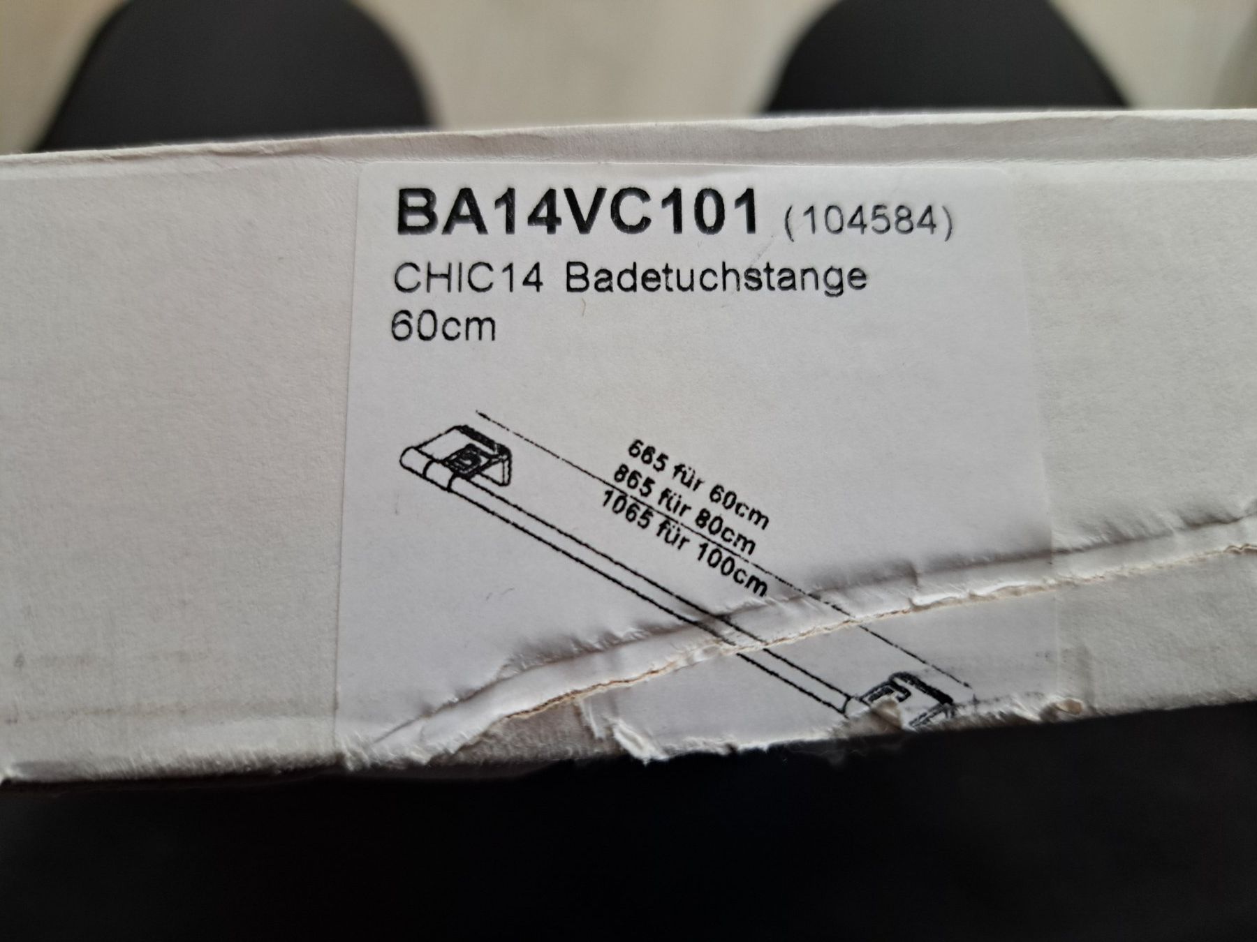 Handtuchhalter: Bodenschatz BA14VC101 Badetuchstange 60cm – Neu und originalverpackt aus Tegerfelden von Spick67 2