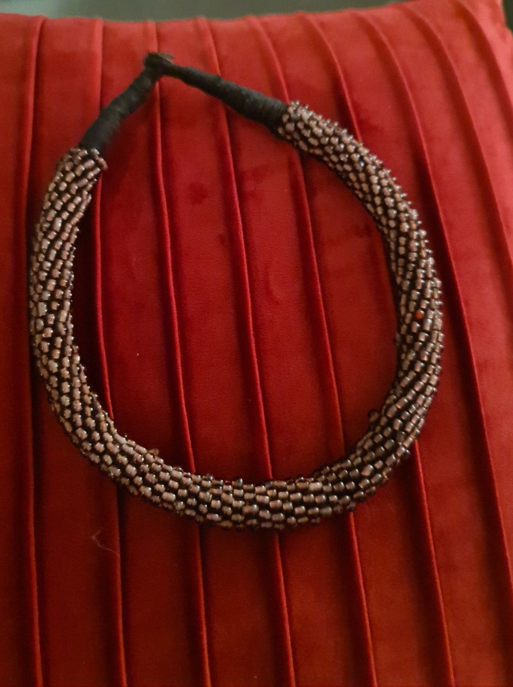 Catenine: Echte rote Granat Infinity Halskette, Nepal India - 47 cm – Usato da Münchenbuchsee venduto da babilibern