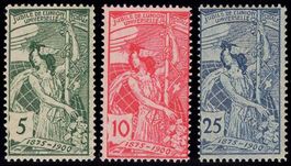 1900 UPU, 25 Jahre Weltpostverein, postfrischer Satz