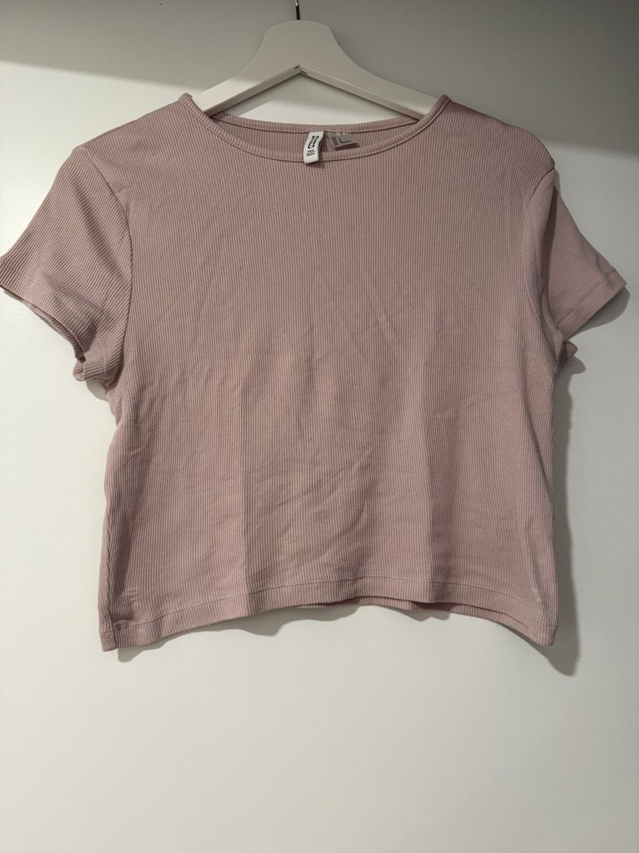 H&M T-Shirts: Damen Shirt H&M Basic Grösse L Rosa  – Gebraucht aus Basel von pau_8zcp