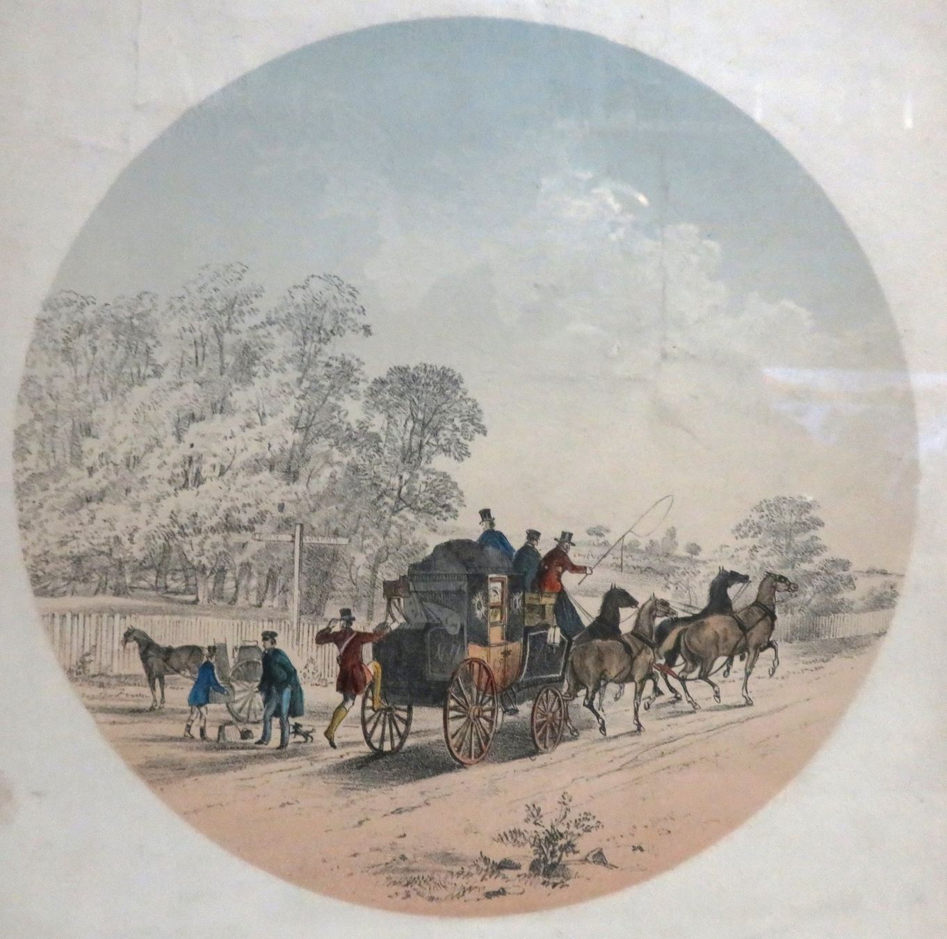 Grafiken & Lithographien: England Lithographie Postkutsche Dean & son signiert – Gebraucht aus Tüscherz-Alfermée von Newpad 1