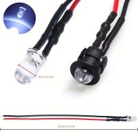 10 Stk LED’s 3mm weiss mit Vorwiderstand und Sockel 9-12V