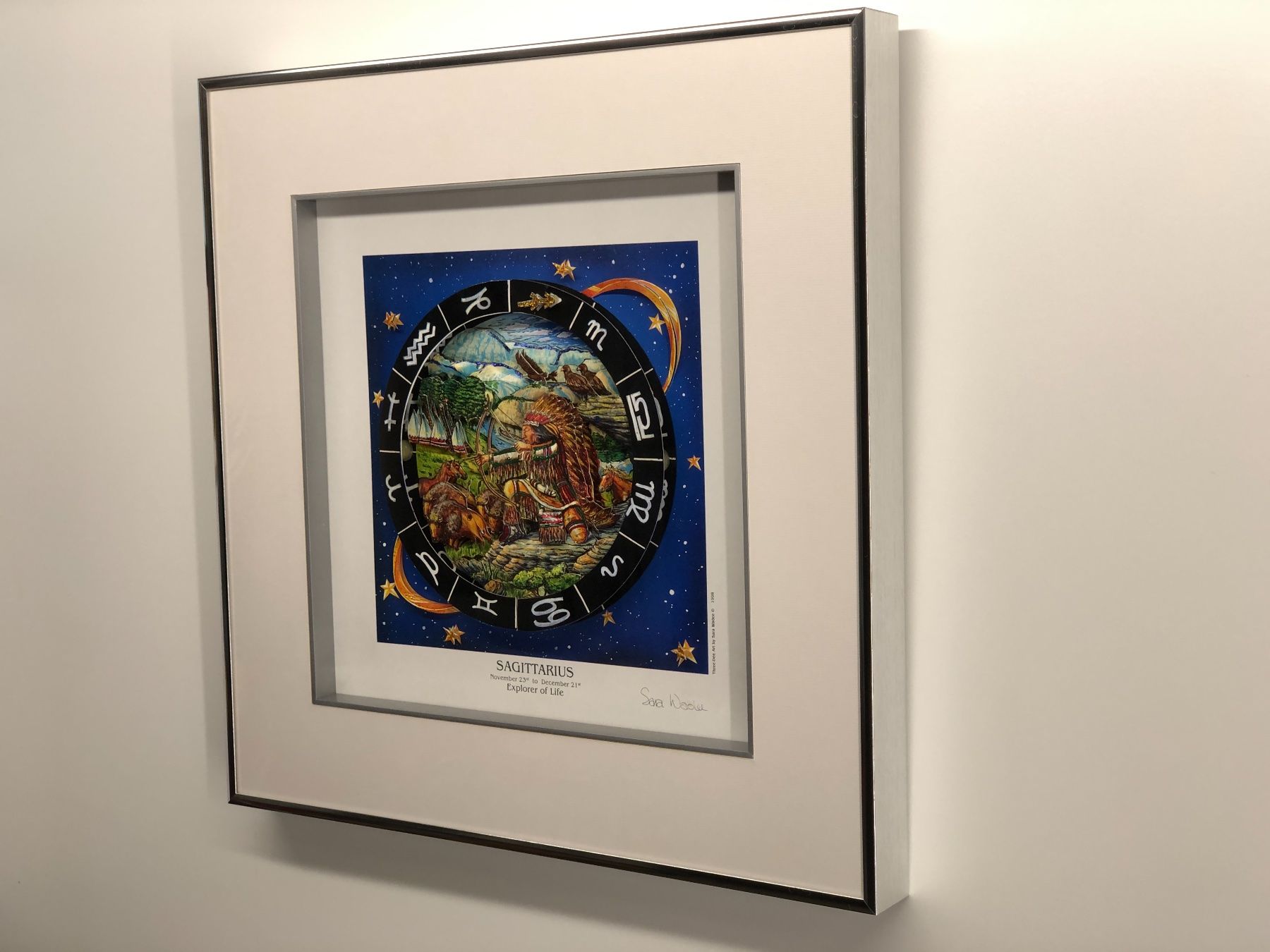 Dipinti: 3D Bild / Sternzeichen Schütze / 40x40cm - Silber – Nuovo e nell'imballaggio originale da Bergdietikon venduto da Garak 2