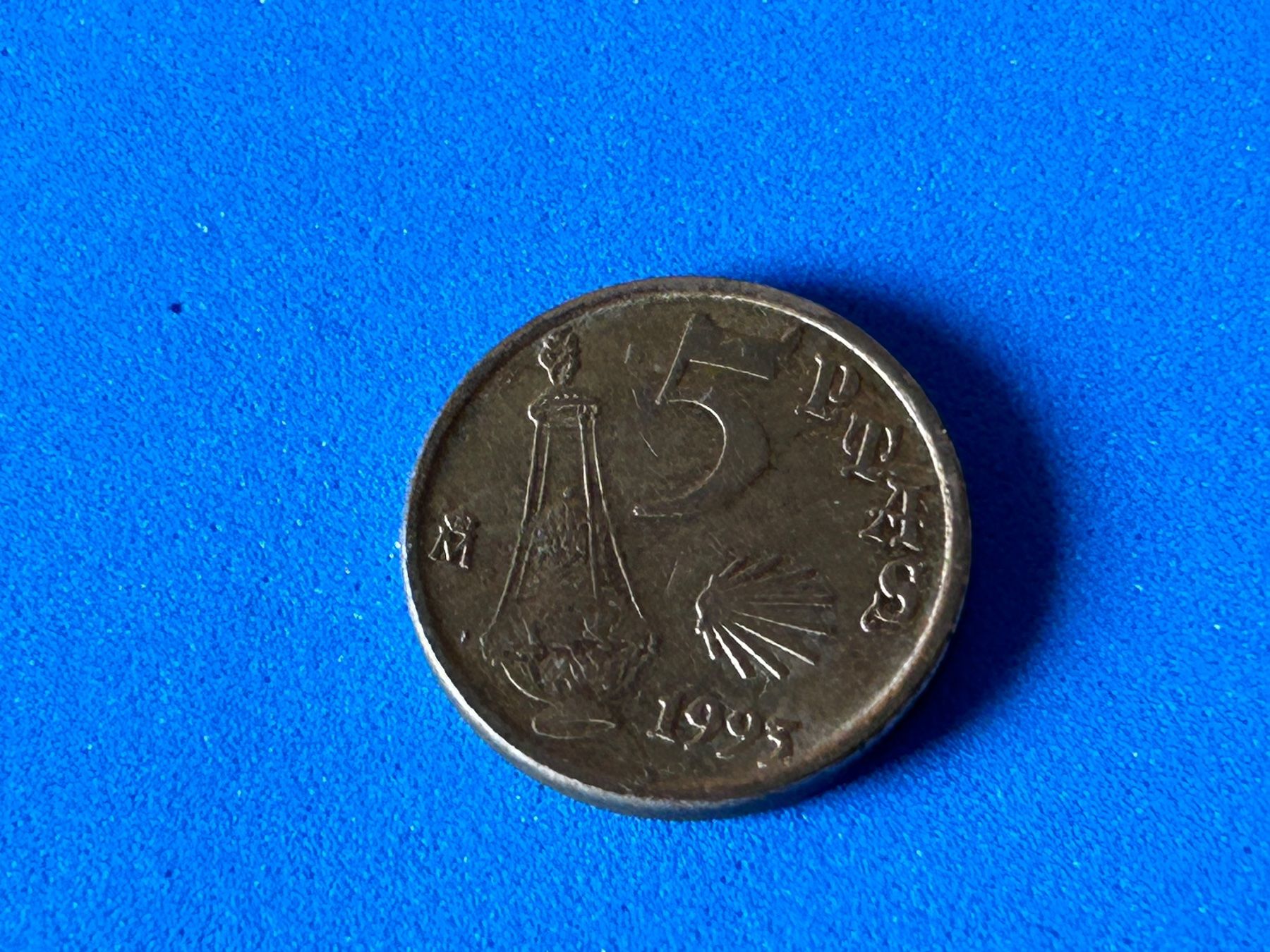 Alle Münzen: Spain - 5 Pesetas (Jacobeo) 1993 – Gebraucht aus Corcelles NE von AJKader 6