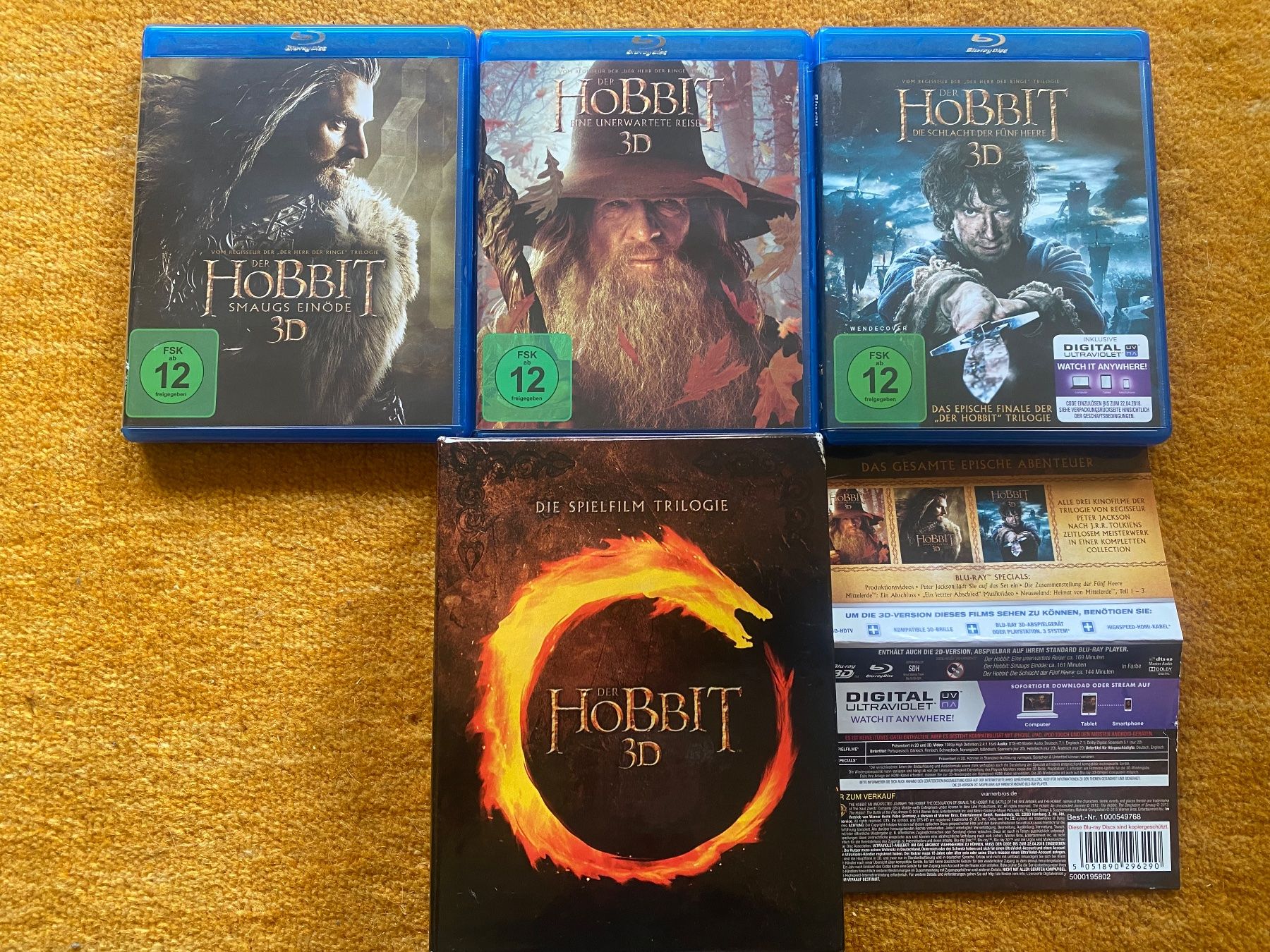 Tutti i DVDs: Hobbit Trilogie -  Blu-ray 3D & 2D- Top Zustand – Usato da Zuerich venduto da Pop
