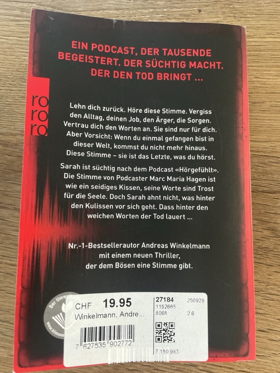 Libri: Andreas Winkelmann Thriller: 4 Bücher – Usato da Rütihof venduto da phinili 2