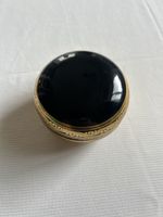 Antiker, bemalter Rund-Dose, Gold/Schwarz, handgefertigt(I)