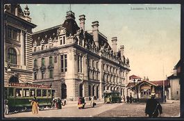Lausanne, L'Hotel des Postes, Strassenba