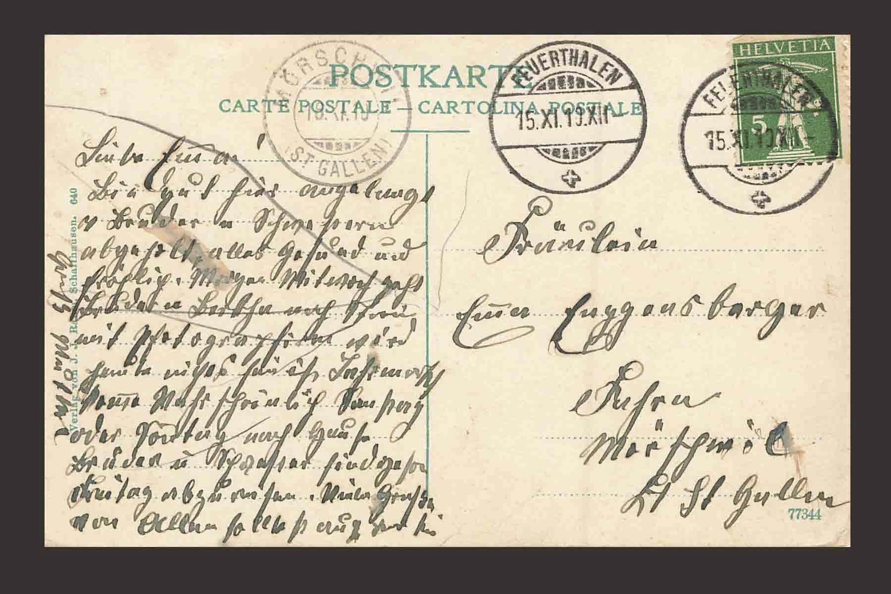 Ansichtskarten: AK Schaffhausen – Gebraucht aus Goldau von artelier1 1