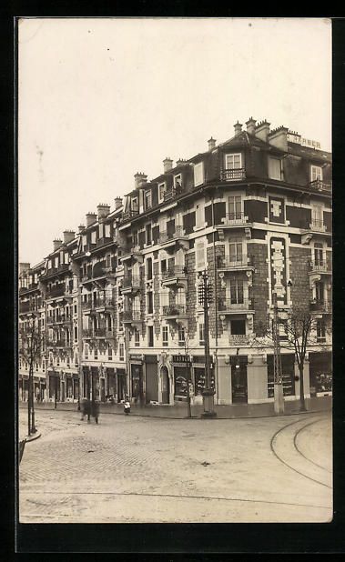 Cartoline postali: Lausanne, Strassenpartie mit Gebäudeans – Usato da Berlin venduto da bartko-reher