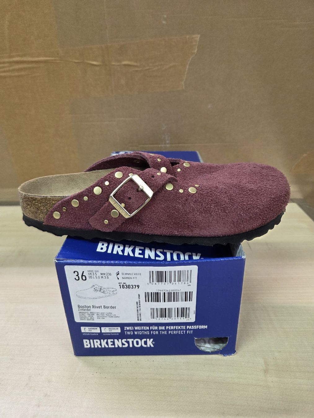 Birkenstock Chaussures femmes: Boston Rivet Border Zinfandel – Neuf avec emballage d'origine à Maroggia par MarDoni