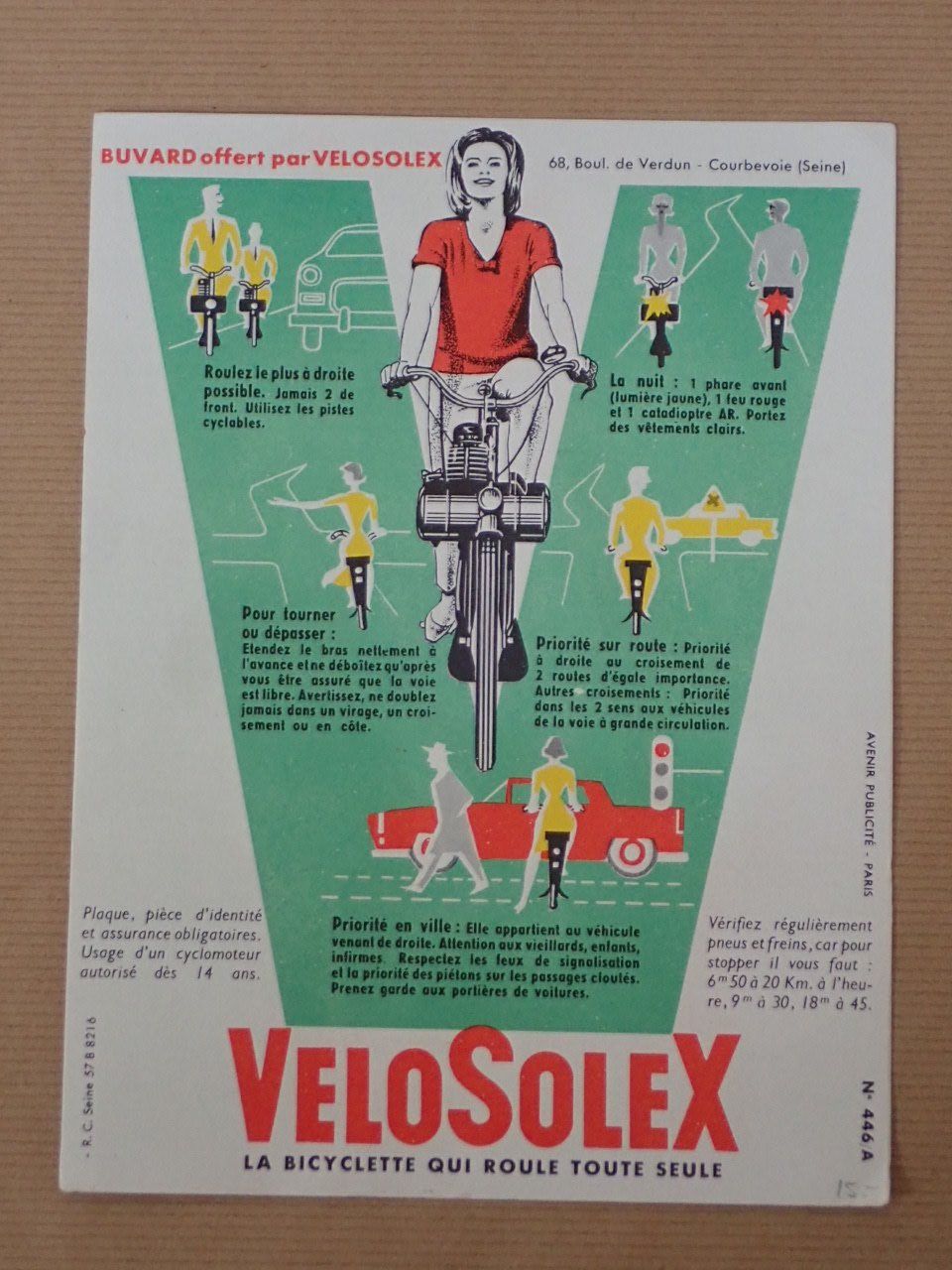 Documenti: Velosolex Solex - buvard publicitaire Velosolex – Usato da Winterthur venduto da 602ccm