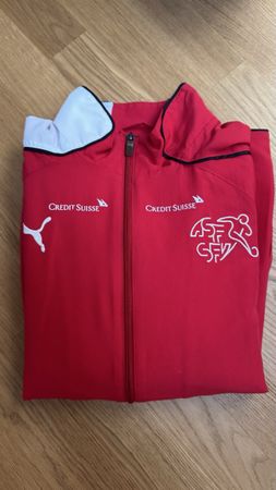 Puma Schweizer Nati Sportjacke rot Credit Suisse Grösse M