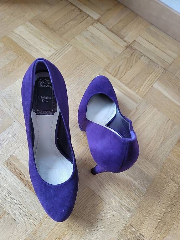 Damenschuhe: Escarpins Dior violet daim T37,5 élégants – Gebraucht aus Petit Lancy von Andrey9 2
