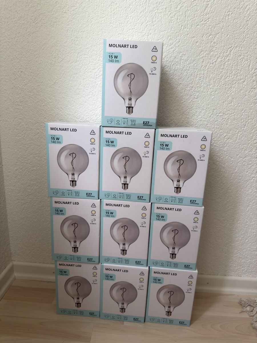 Ikea Tutte le decorazioni: 10x IKEA MOLNART LED E27 Globe Leuchtmittel - OVP! – Usato da Steffisburg venduto da com_tg29