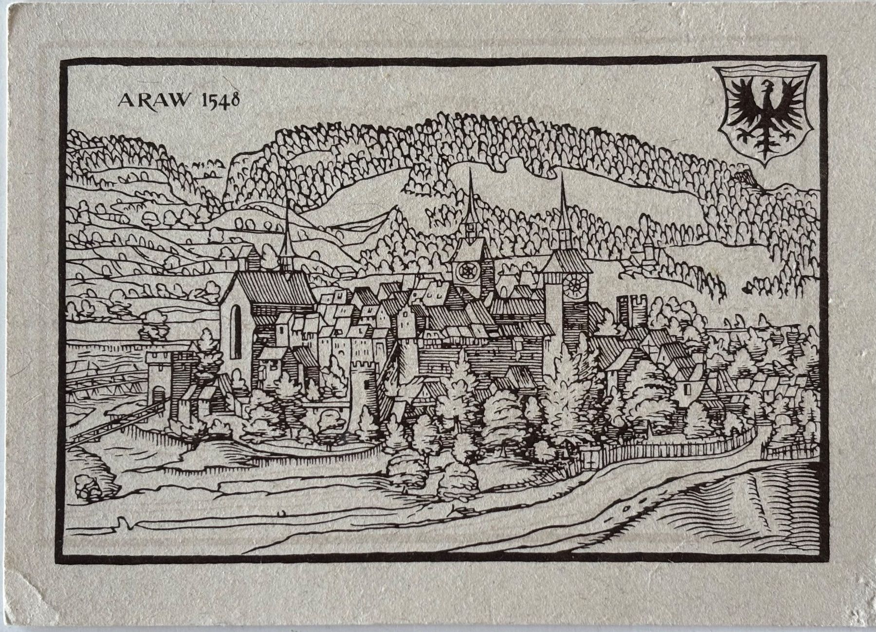 Ansichtskarten: Aarau 1548 – Gebraucht aus Frauenfeld von Merk52
