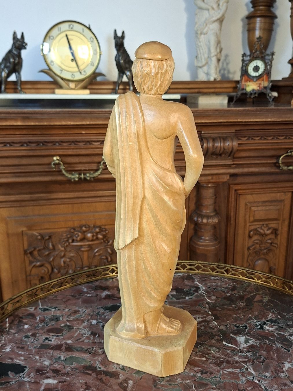 Statuette:  Holzfigur Asklepios Äskulap  – Usato da Steffisburg venduto da ZeitReise_ 1