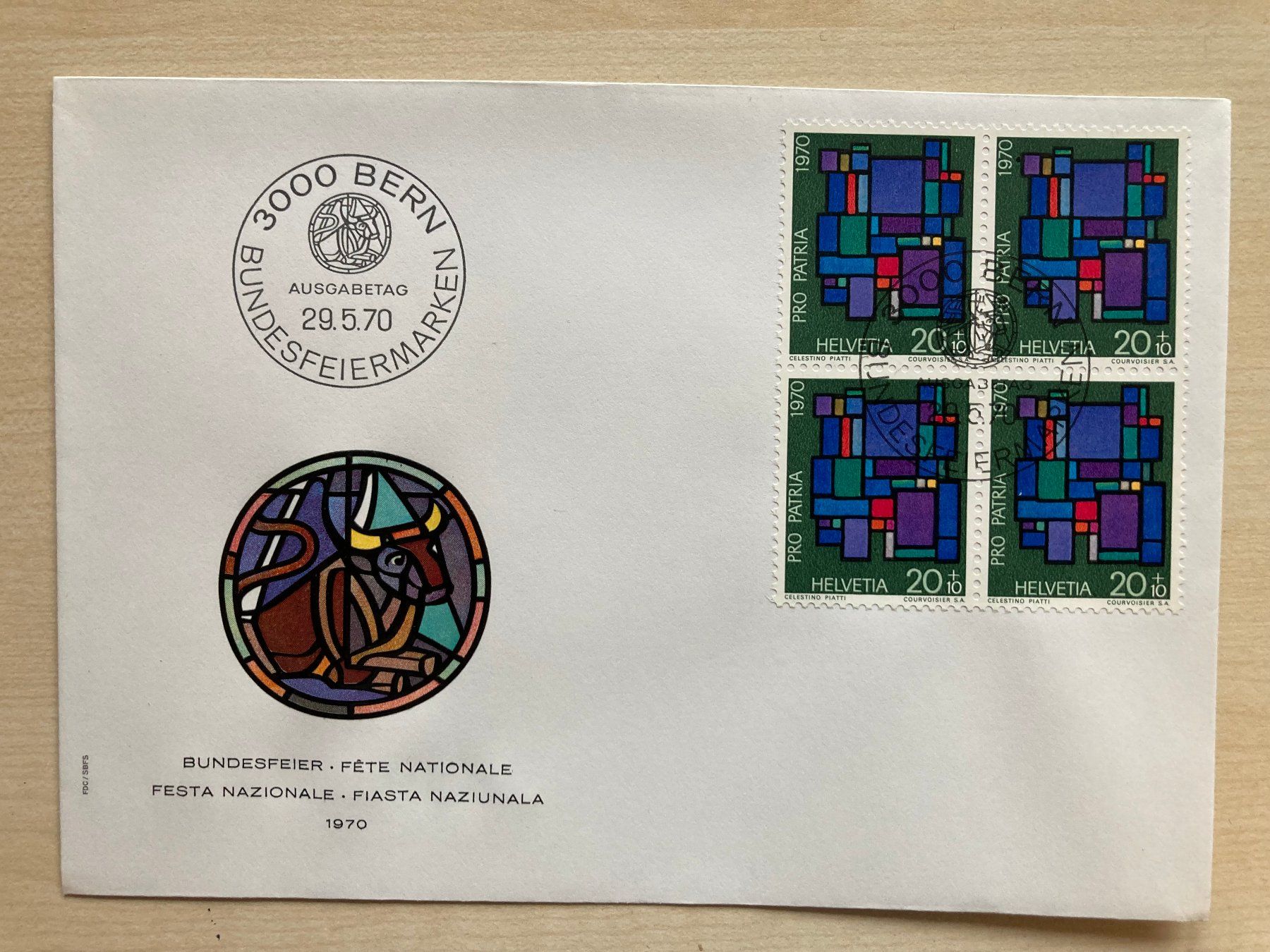 Tutti i francobolli: FDCs Pro Patria 1970 (Viererblocks) – Nuovo (secondo la descrizione) da Niederurnen venduto da Alpineyeti 2