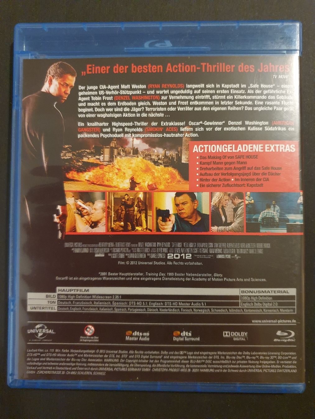 Tutti i DVDs: Safe House - Blu-ray, Actionthriller mit Denzel Washington – Usato da Steffisburg venduto da Blue_bj5g 1