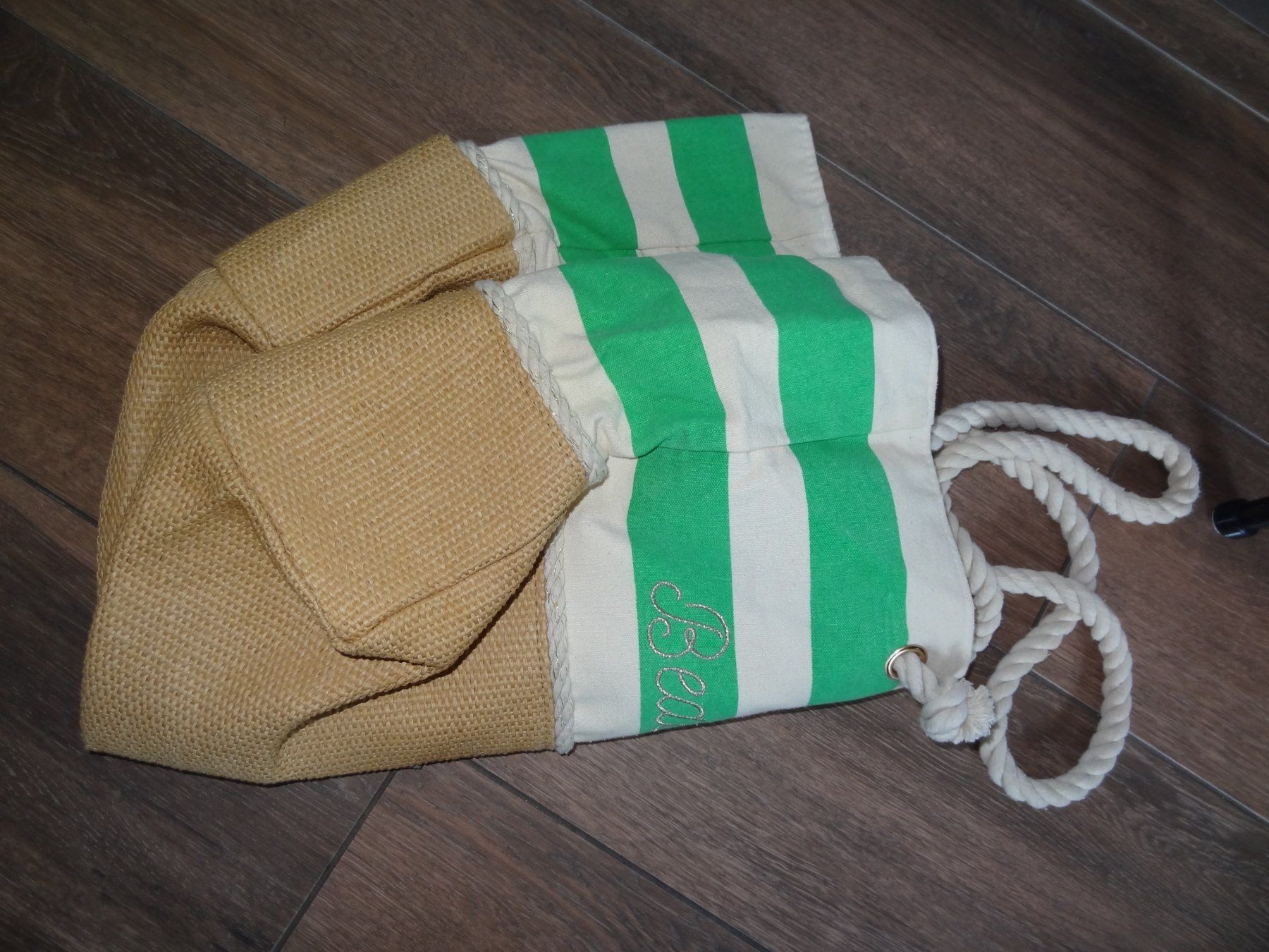 Calzedonia Sacs femmes: Sac de plage Calzedonia rayé vert blanc – D'occasion à Satigny par salvatore73 7