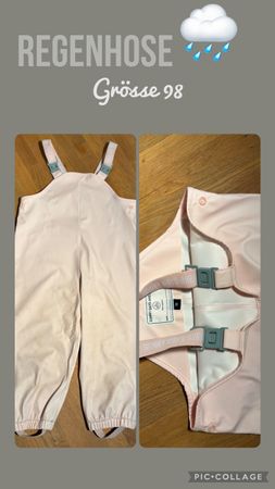 Regenhose Grösse 98 pink