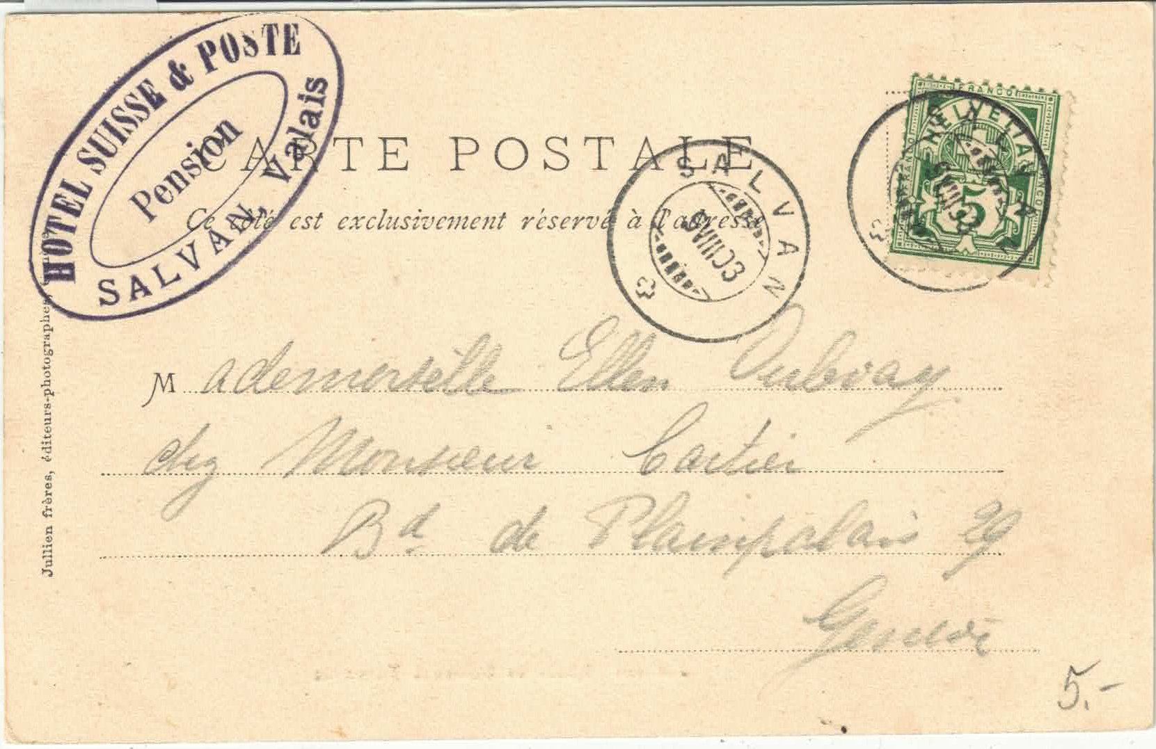 Cartoline postali: Route de Salvan a Vernayaz – Usato da Ettingen venduto da Kartenplanet 1