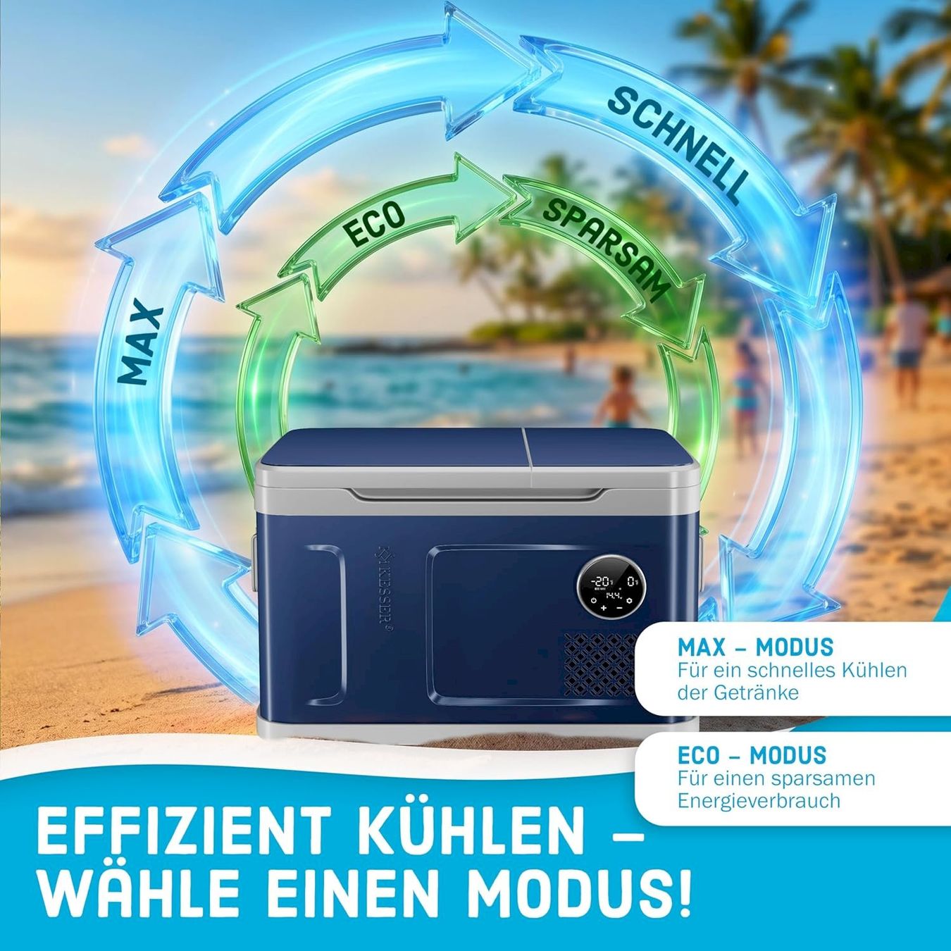 Mobicool Frigoriferi & Refrigeratori: KESSER Kompressor Kühlbox 49L navyblau – Nuovo e nell'imballaggio originale da Bottighofen venduto da zaap 6