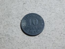 10 Pfennige, Stadt Frankfurt a. Main, 1919, Zink, sehr schön